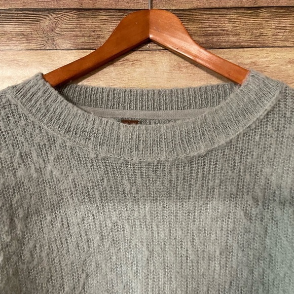 Free People Womens Autumn Sky Cloud Striped Pullover Sweater Wool Blend Large - Picture 3 of 5